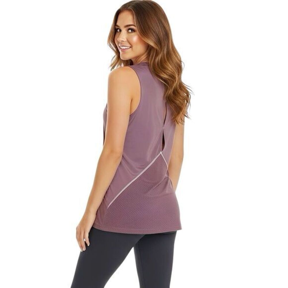 Zuda Active Blouse Womenโs Activewear Workout Back Textured Mesh Yoga Gym Sz XS